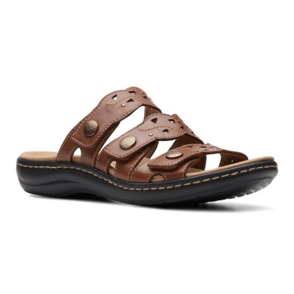 Clarks Mahogany Laurieann Jade Leather Sandal - Women 9.5